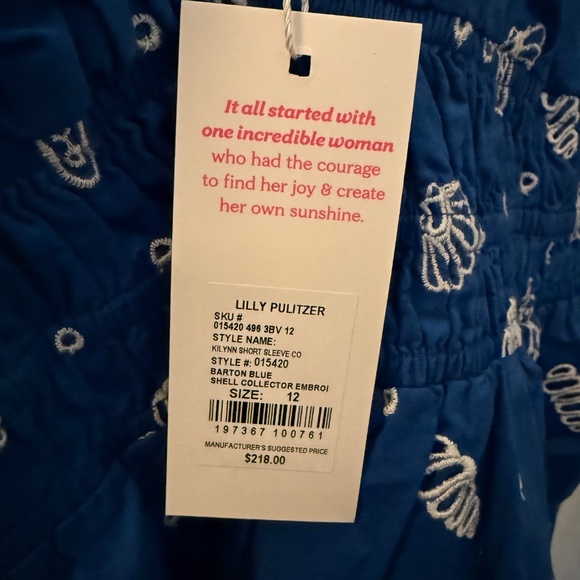 Lilly Pulitzer Kilynn Short Sleeve Eyelet Dress NWT - Picture 3 of 4